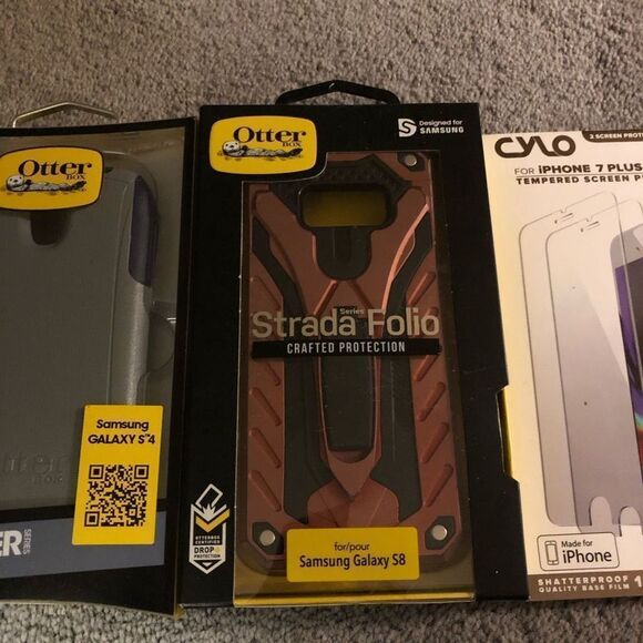 SAMSUNG GALAXY + IPHONE CASE & SCREEN PROTECTOR LOT OTTER BOX ETC - Picture 3 of 5
